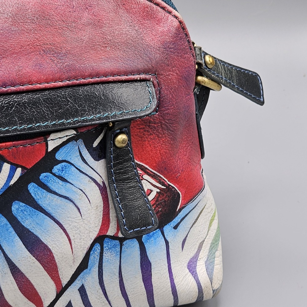 Artistic Expressions by Sharif 1827 Hand-Painted Zebra Bag Limited Edition RARE - Picture 7 of 11